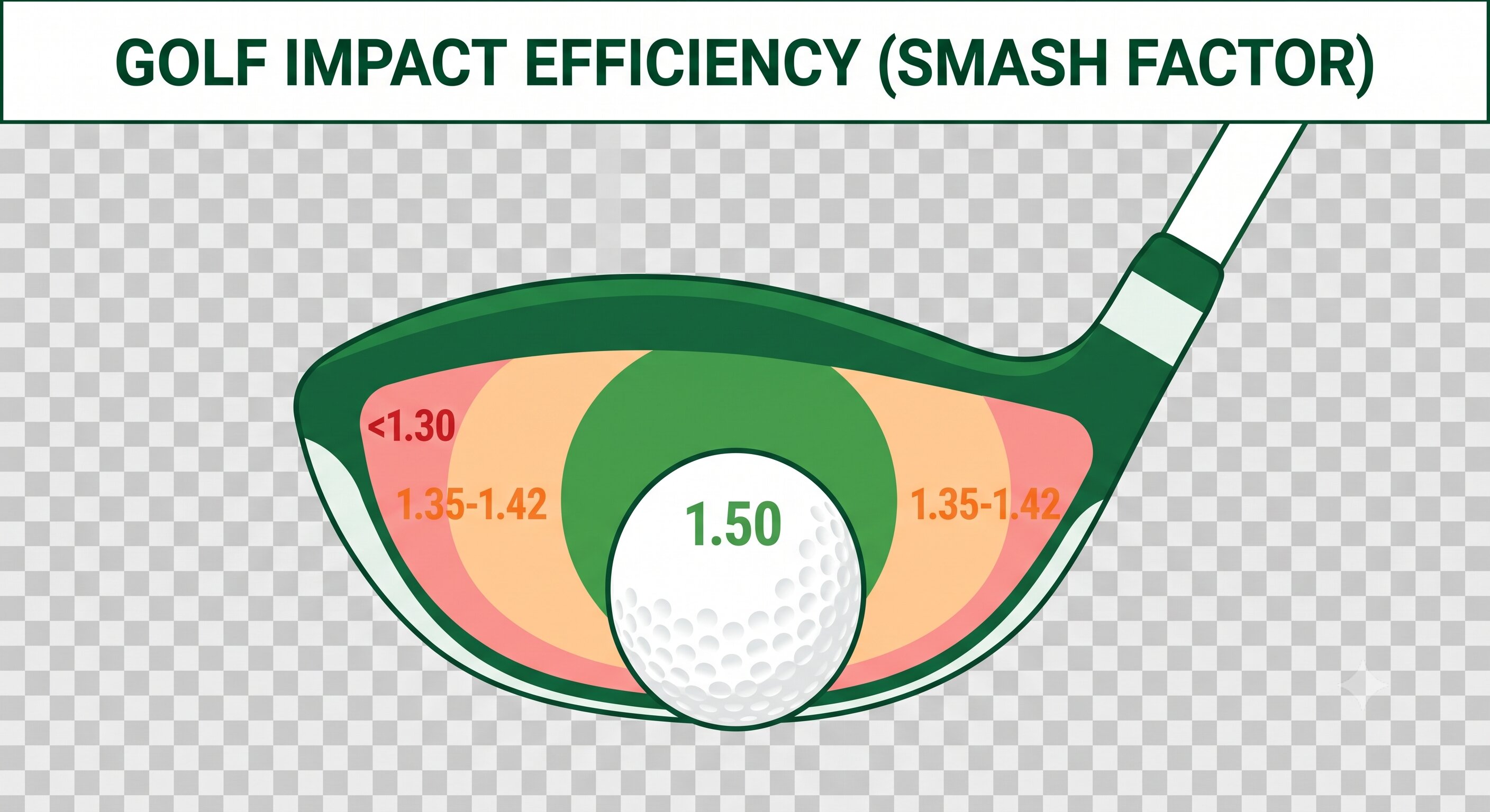Vitesse de la balle de golf - smash factor et distance - PrepaGOLF
